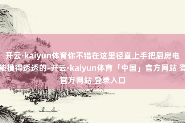 开云·kaiyun体育你不错在这里径直上手把厨房电器的功能摸得透透的-开云·kaiyun体育「中国」官方网站 登录入口