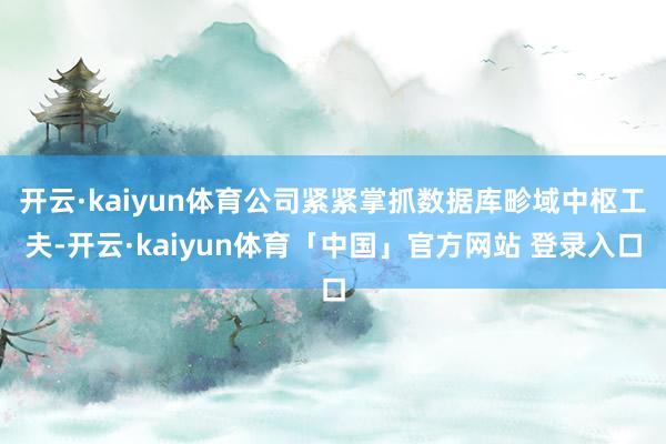 开云·kaiyun体育公司紧紧掌抓数据库畛域中枢工夫-开云·kaiyun体育「中国」官方网站 登录入口