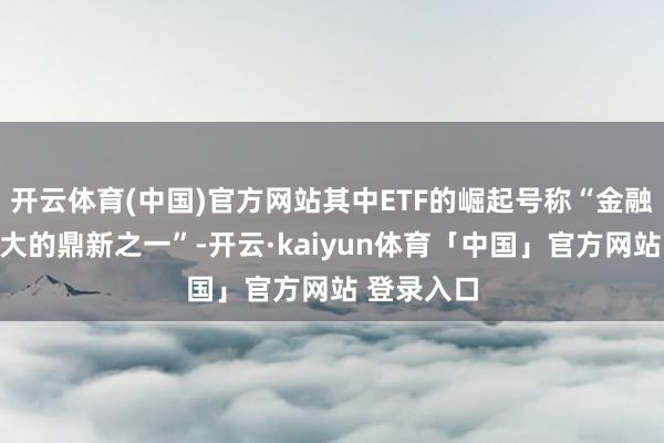 开云体育(中国)官方网站其中ETF的崛起号称“金融史上最伟大的鼎新之一”-开云·kaiyun体育「中国」官方网站 登录入口